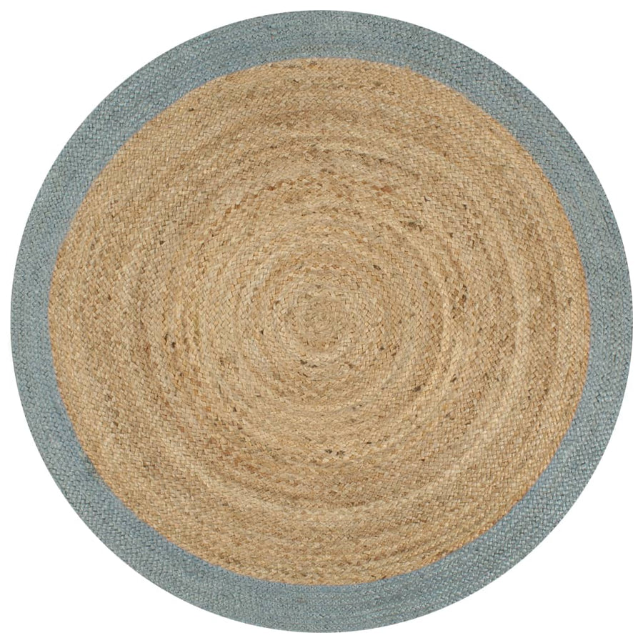 Vloerkleed Handgemaakt Met Grijze Rand 150 Cm Jute