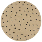 Handmade rug with triangle print 150 cm jute