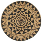 Vloerkleed jute 120 cm zwart