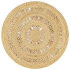 Vloerkleed rond gevlochten jute 90 cm