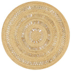 Handmade rug 120 cm braided jute