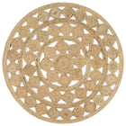 Handmade rug 120 cm braided jute