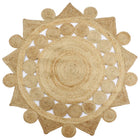 Handmade Rug 90 cm Braided Jute