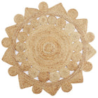 Handmade braided jute rug 150 cm