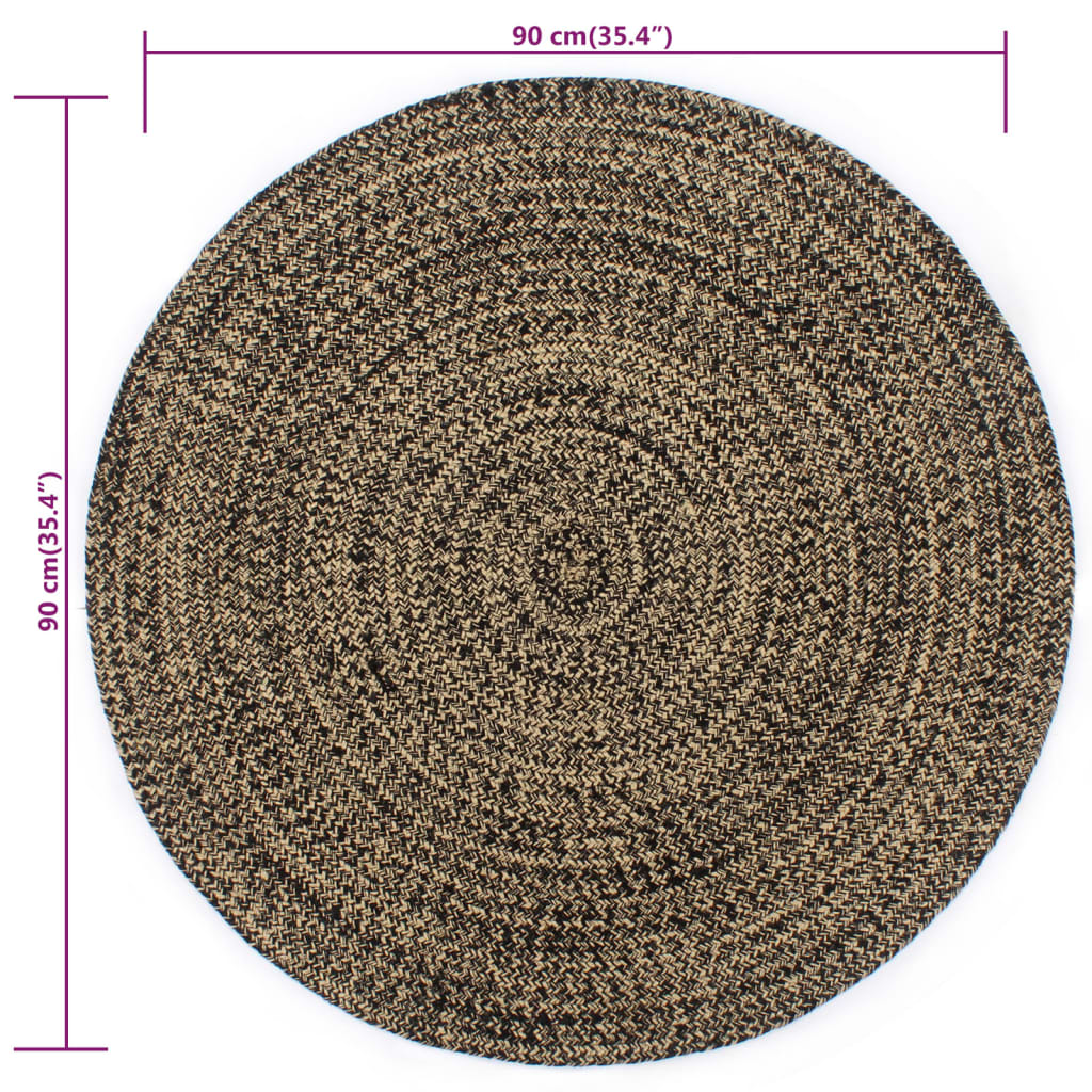 Vloerkleed Handgemaakt Jute En Naturel 90 cm