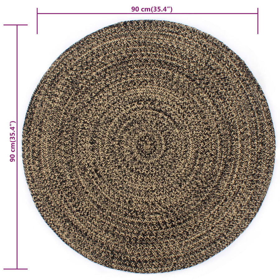 Vloerkleed Handgemaakt Jute En Naturel 90 cm
