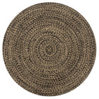 Handmade rug 120 cm jute black and natural