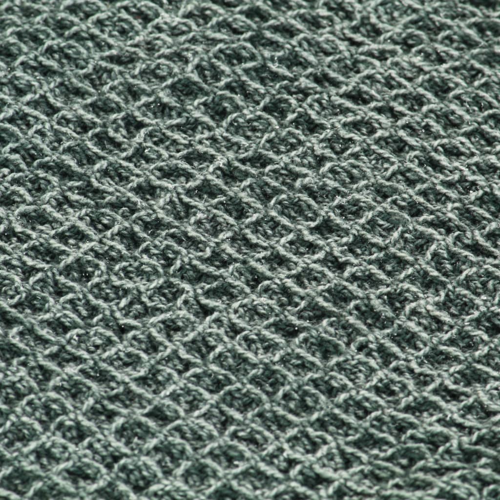 Plaid 160X210 Cm Katoen Donkergroen 160 x 210 cm
