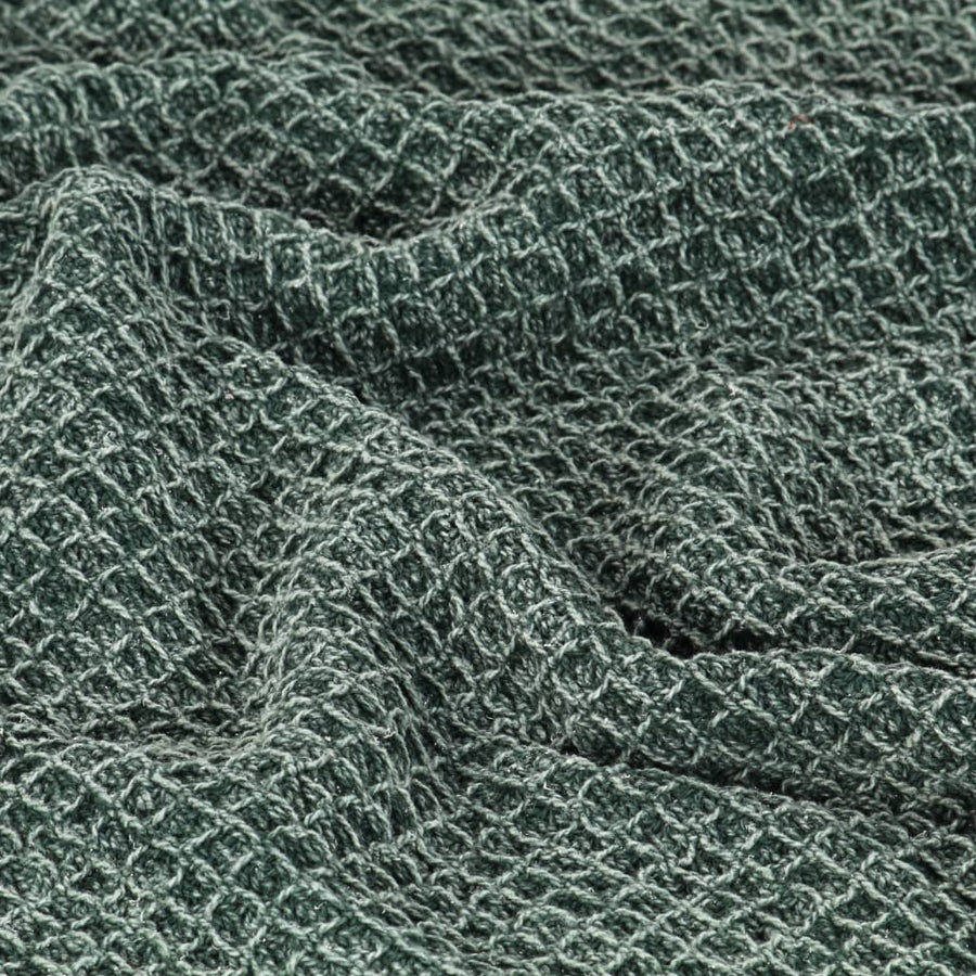 Plaid 160X210 Cm Katoen Donkergroen 160 x 210 cm