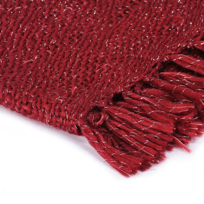 Plaid 220X250 Cm Lurex Bordeauxrood
