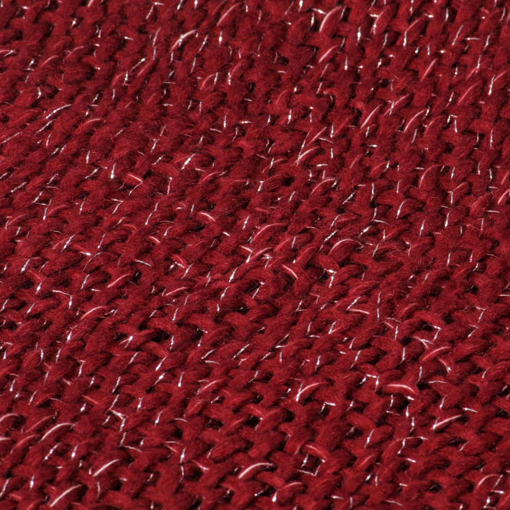 Plaid 220X250 Cm Lurex Bordeauxrood
