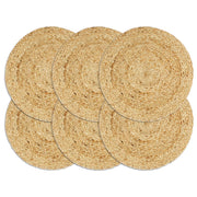Placemats rond 38 cm jute 6 stuks