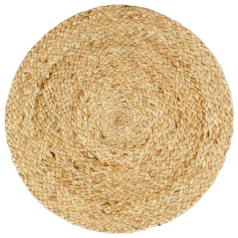 Placemats Rond 38 Cm Natuurlijk 6 Bruin Jute