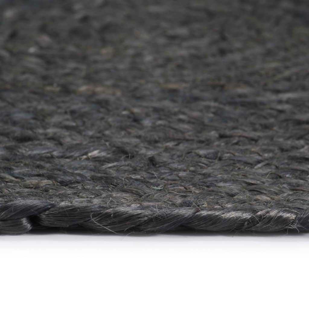 Placemats Rond 38 Cm 6 Donkergrijs Jute