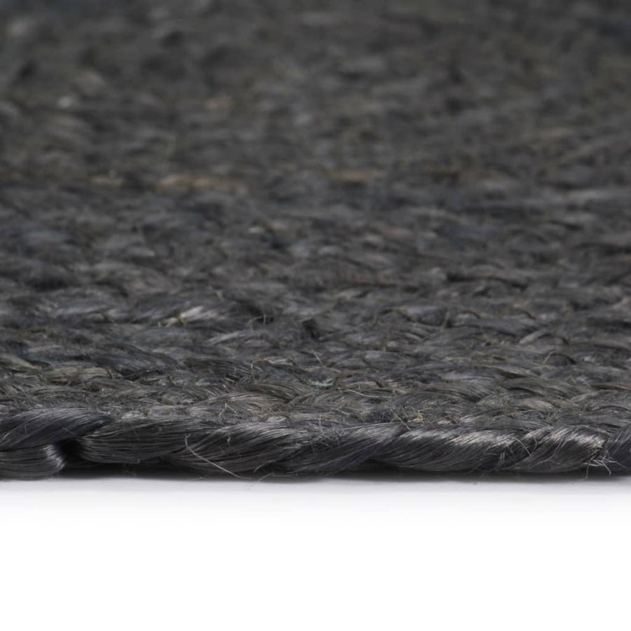 Placemats Rond 38 Cm 6 Donkergrijs Jute