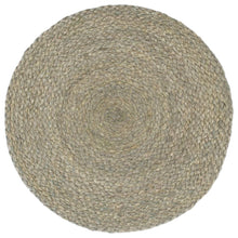 Placemats Rond 38 Cm Effen 4 Grijs Jute