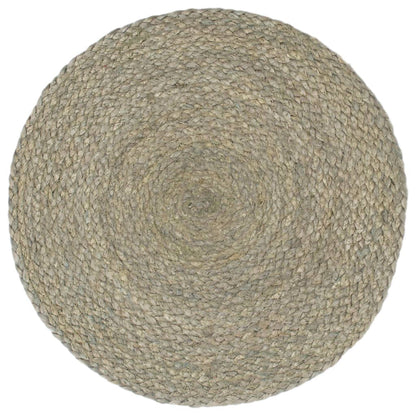Placemats Rond 38 Cm Effen 4 Grijs Jute