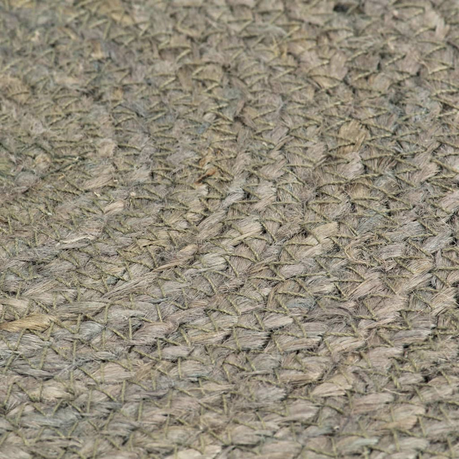 Placemats Rond 38 Cm Effen 6 Grijs Jute