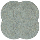 Placemats Rond 38 Cm 4 Olijfgroen Jute