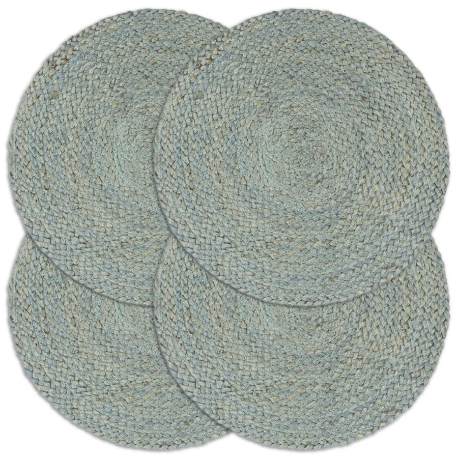 Placemats Rond 38 Cm 4 Olijfgroen Jute