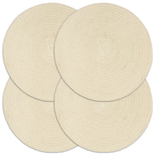 Placemats Rond 38 Cm Natuurlijk 4 Bruin Katoen