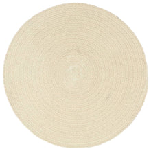 Placemats Rond 38 Cm Natuurlijk 4 Bruin Katoen
