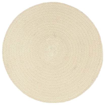 Placemats Rond 38 Cm Natuurlijk 4 Bruin Katoen