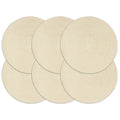 Placemats 6 st rond 38 cm katoen natuurlijk
