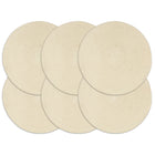 Placemats 6 St Rond 38 Cm Katoen Natuurlijk Bruin