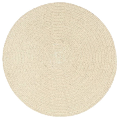 Placemats 6 St Rond 38 Cm Katoen Natuurlijk Bruin