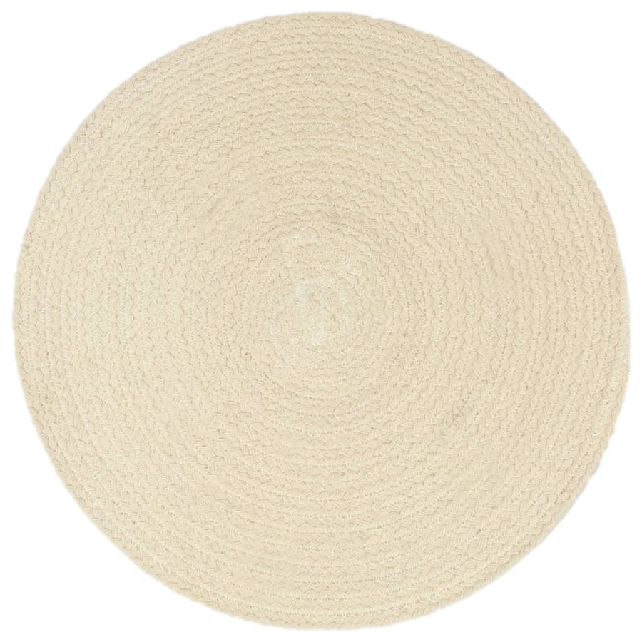 Placemats 6 St Rond 38 Cm Katoen Natuurlijk Bruin