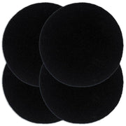 Placemats rond 38 cm katoen zwart 4 stuks