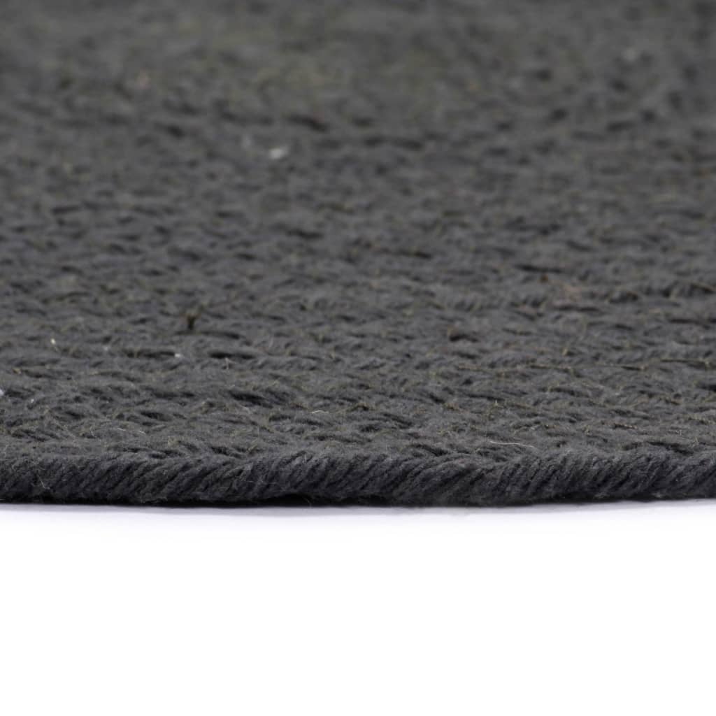 Placemats 4 St Rond 38 Cm Katoen Effen Donkergrijs
