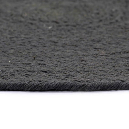 Placemats 4 St Rond 38 Cm Katoen Effen Donkergrijs