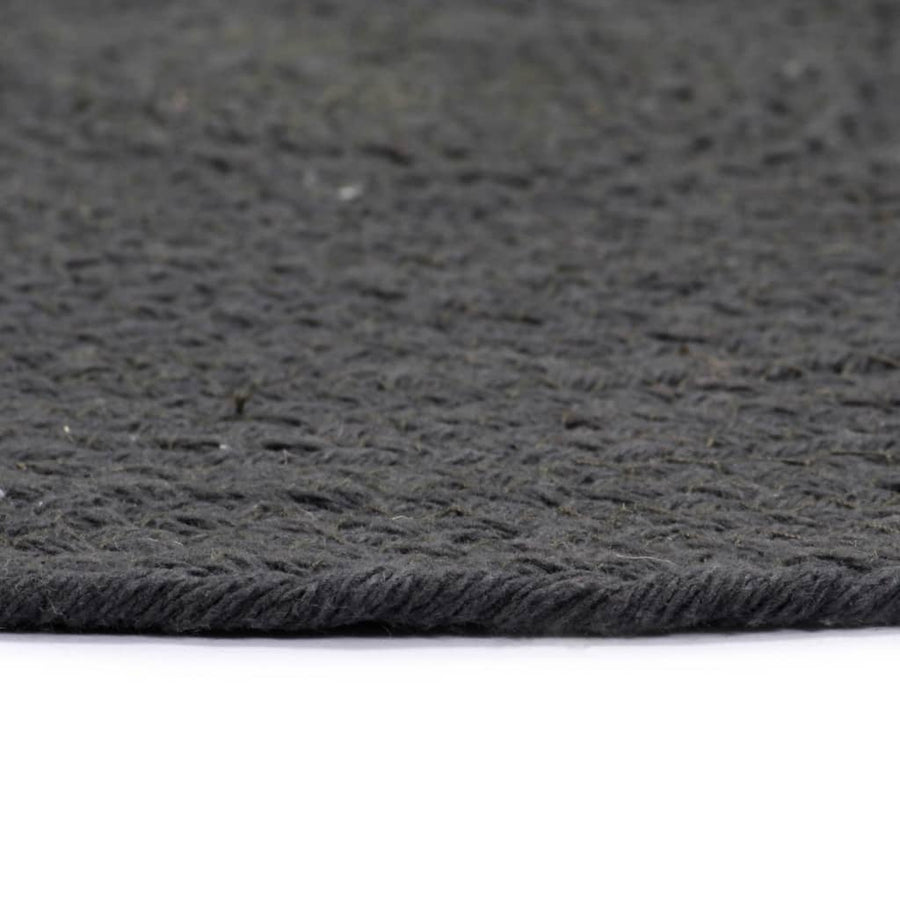 Placemats 4 St Rond 38 Cm Katoen Effen Donkergrijs