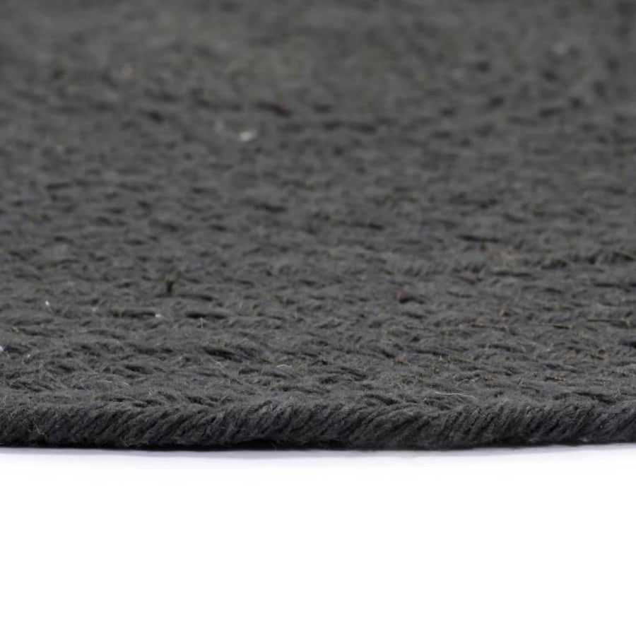 Placemats Rond 38 Cm Effen 6 Donkergrijs Katoen