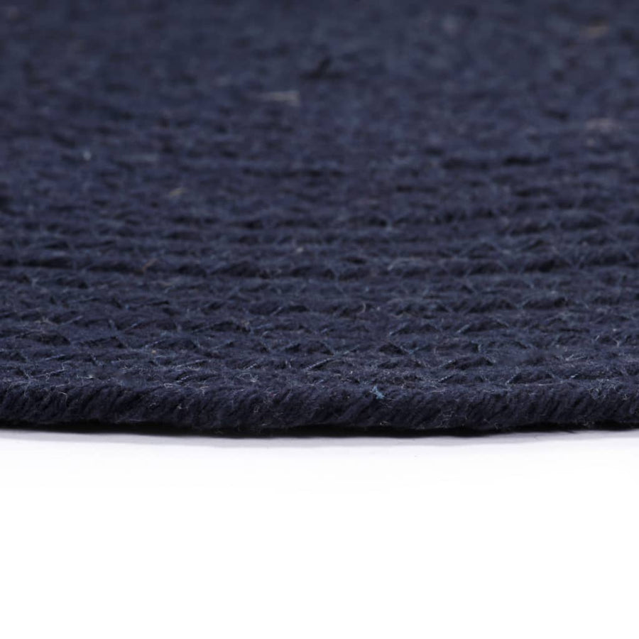 Placemats 4 St Rond 38 Cm Katoen Effen Marineblauw