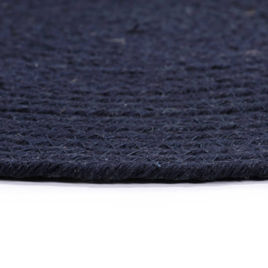 Placemats Rond 38 Cm Effen 6 Marineblauw Katoen