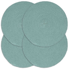 Placemats Rond 38 Cm Effen 4 Groen Katoen