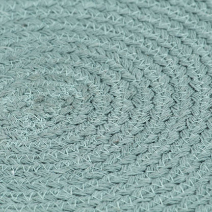 Placemats Rond 38 Cm Effen 4 Groen Katoen