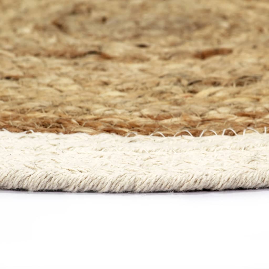 Placemats Rond 38 Cm Natuurlijk 4 Bruin Jute en katoen