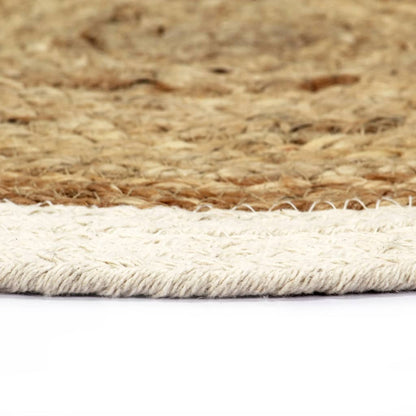 Placemats Rond 38 Cm Natuurlijk 4 Bruin Jute en katoen