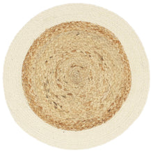 Placemats Rond 38 Cm Natuurlijk 6 Bruin Jute en katoen