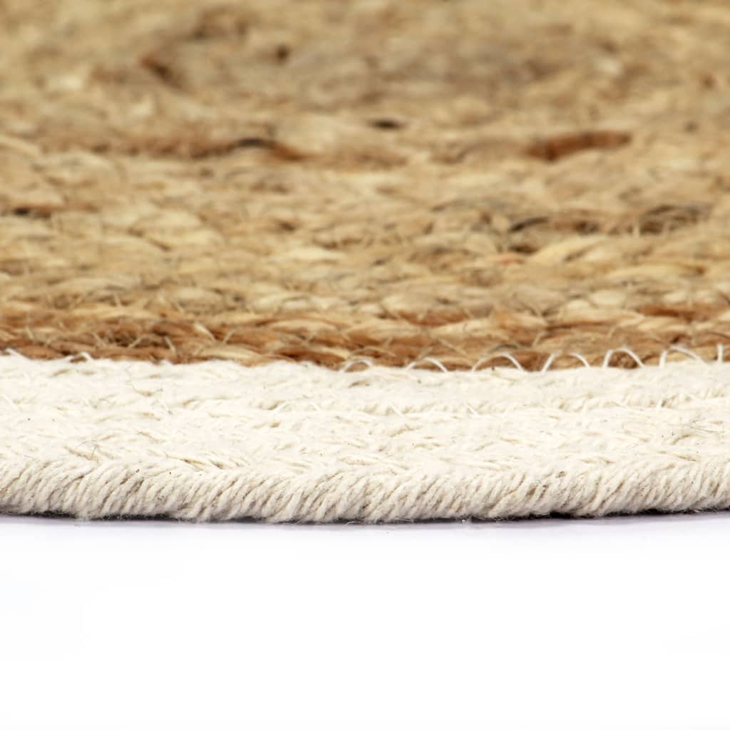 Placemats Rond 38 Cm Natuurlijk 6 Bruin Jute en katoen