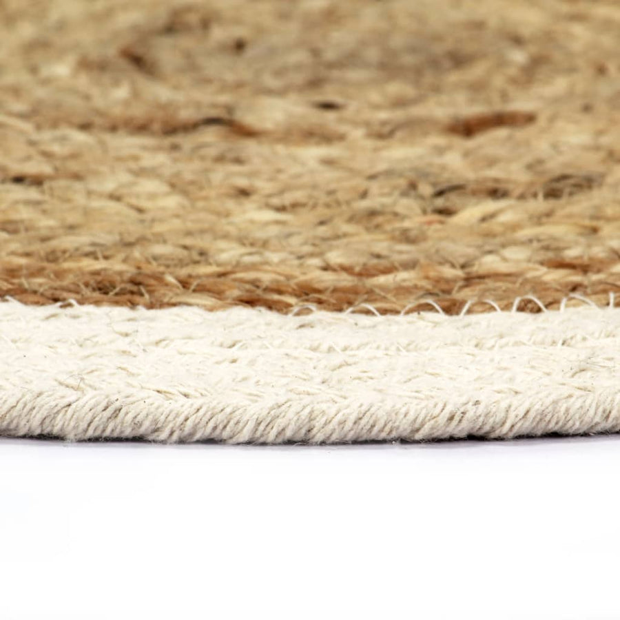 Placemats Rond 38 Cm Natuurlijk 6 Bruin Jute en katoen