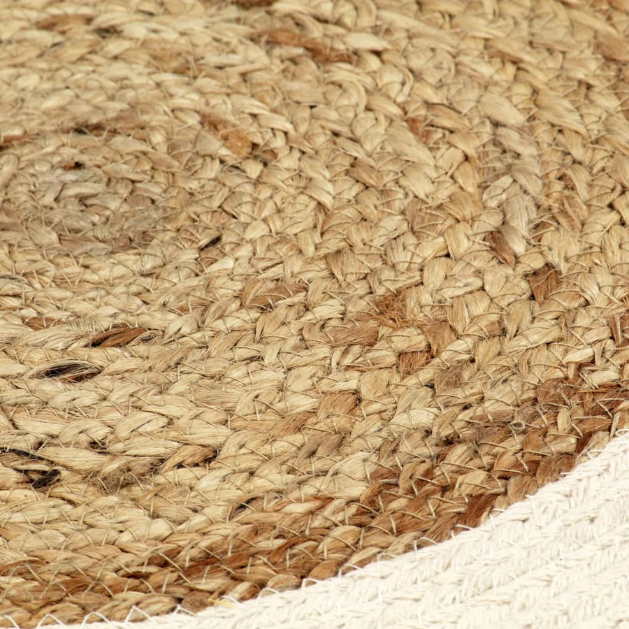 Placemats Rond 38 Cm Natuurlijk 6 Bruin Jute en katoen
