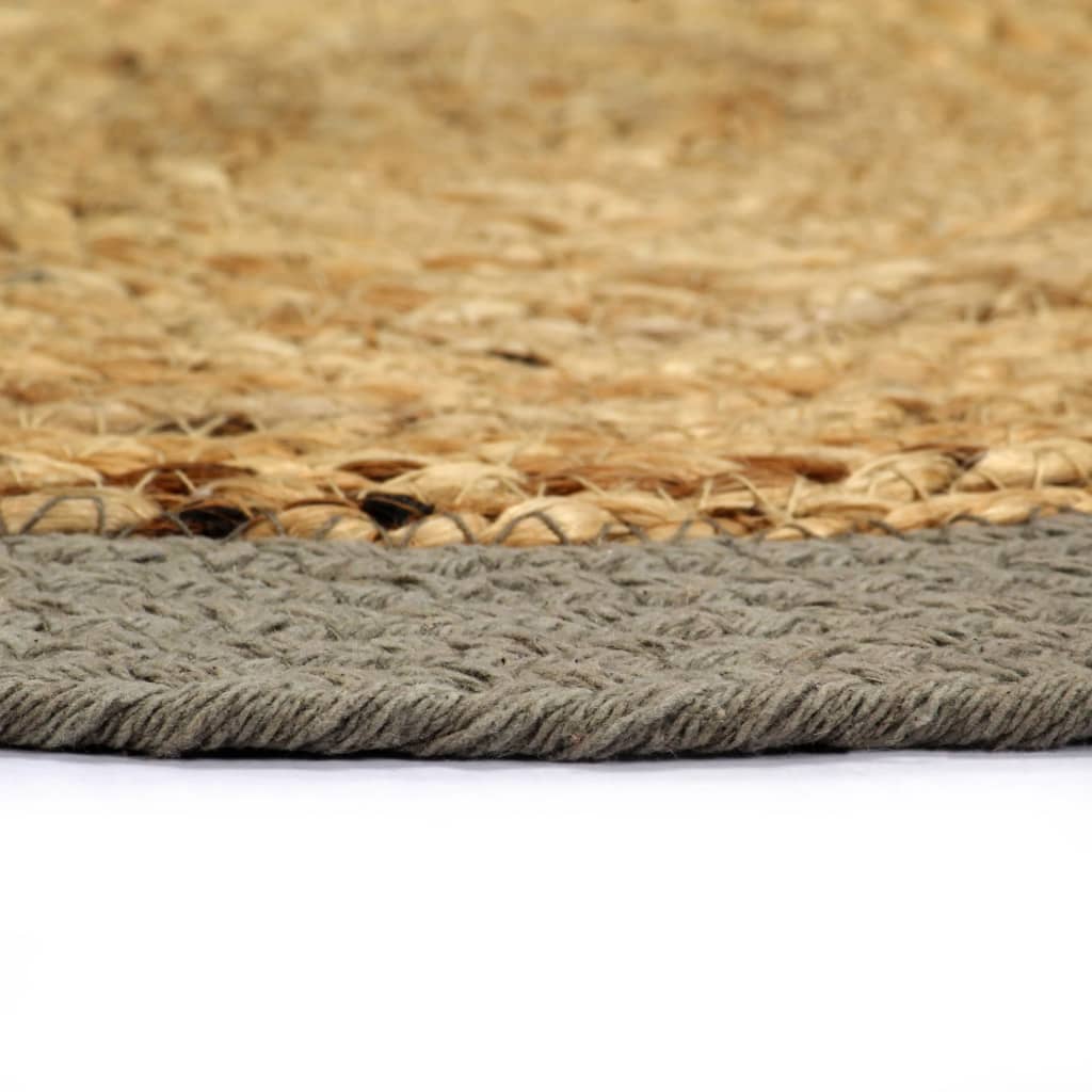 Placemats 4 St 38 Cm Jute En Katoen Natuurlijk En Grijs