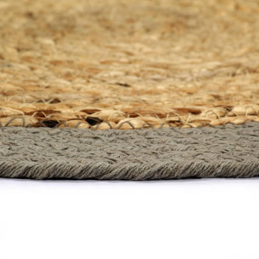 Placemats 4 St 38 Cm Jute En Katoen Natuurlijk En Grijs