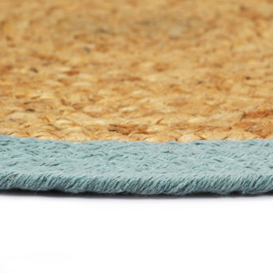 Placemats 6 St 38 Cm Jute En Katoen Natuurlijk En Groen