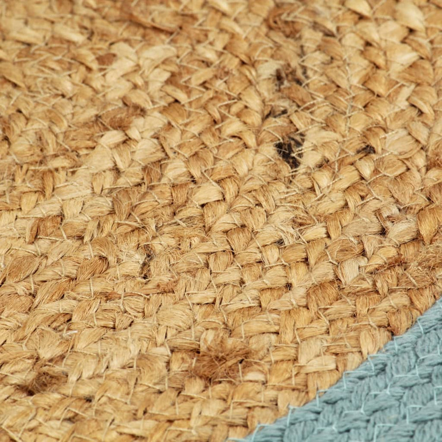 Placemats 6 St 38 Cm Jute En Katoen Natuurlijk En Groen